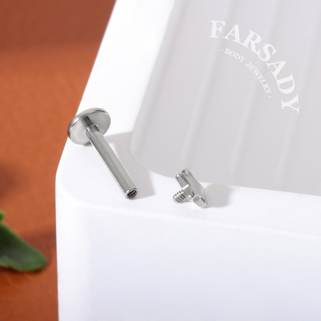 Tiny Lumina - F136 Titanium Internally Threaded Stud / Fits Cartilage Helix Tragus Lobe Nostril Piercing