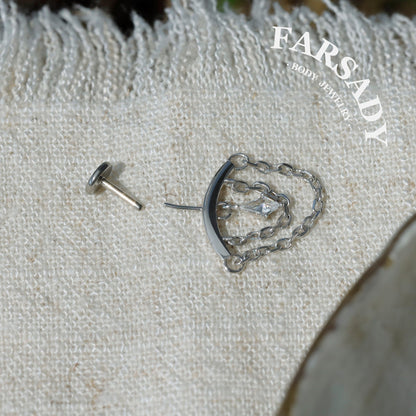 Dew Shackle - Sterling Silver Push In Stud