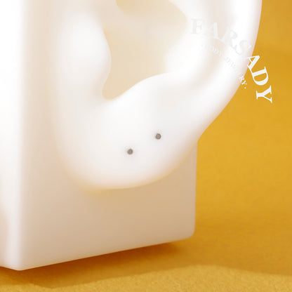 F136 Titanium Threadless Push-In Flat Back Labret Post - 20G Threadless Ear Stud Cartilage Piercing Ear Bar
