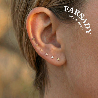 Invisible Nude - F136 Titanium Replacement Tops / Fits Threadless Ear Studs