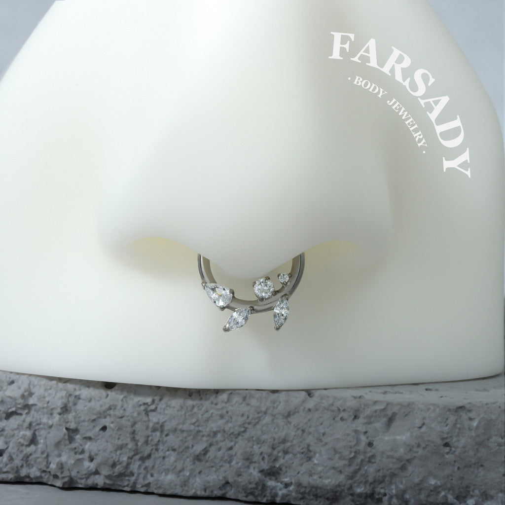 Branch Inspired - ASTM F136 Titanium Hinged Clicker Hoop / Fits 16G Septum Ring Helix Conch Cartilage Earring
