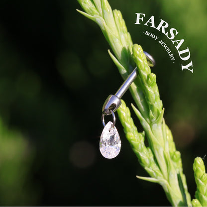 Dew Tear - F136 Titanium Internally Threaded Stud / Fits Cartilage Helix Tragus Lobe Piercing