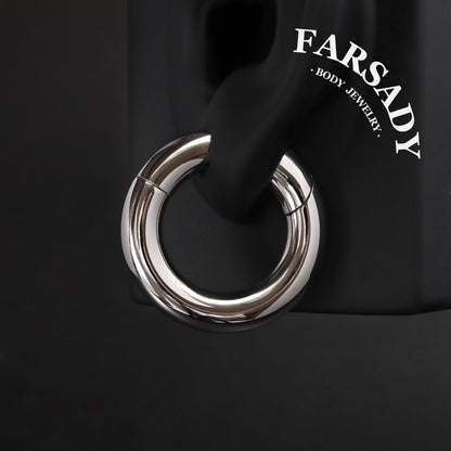 2G Ear Weights Hangers Easy Clasp Steel Plug Earrings Heavy Gauges Jewelry for 6mm Stretchered Earlobe Piercing