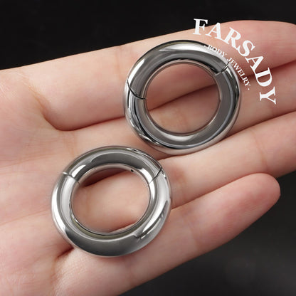2G Ear Weights Hangers Easy Clasp Steel Plug Earrings Heavy Gauges Jewelry for 6mm Stretchered Earlobe Piercing