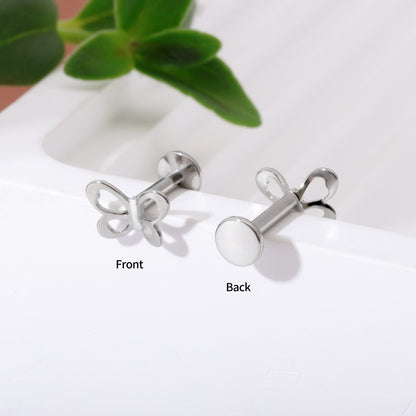 Hollow Wing - F136 Titanium Internally Threaded Stud / Fits Cartilage Helix Tragus Lobe Nostril Piercing