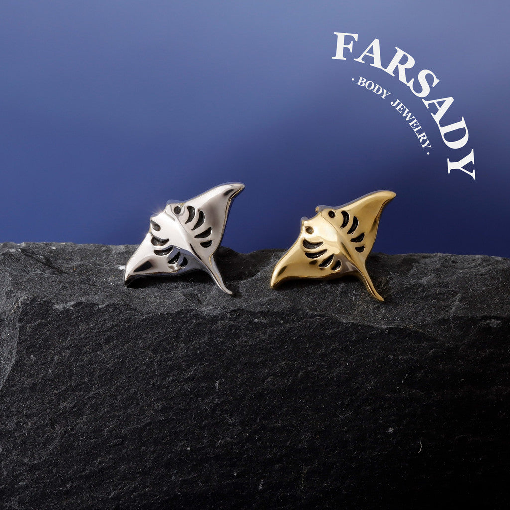 Manta Ray Cartilage Stud Earring