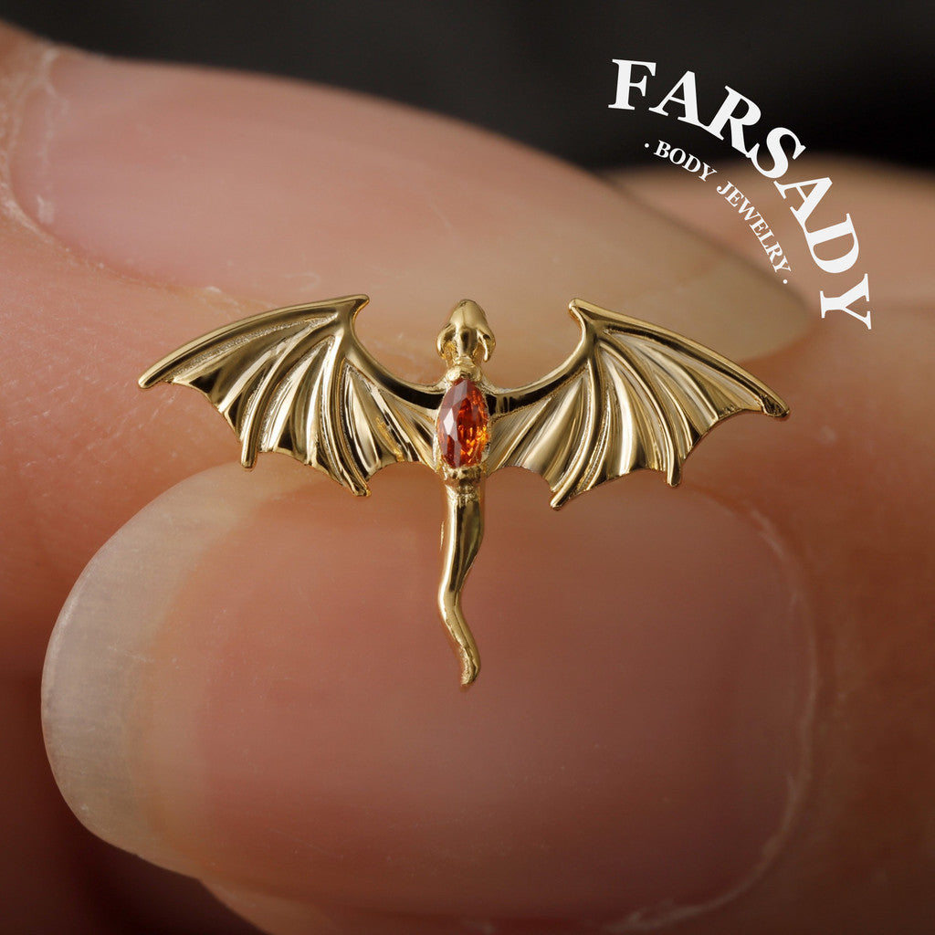 Flying Dragon Cartilage Threadless Stud