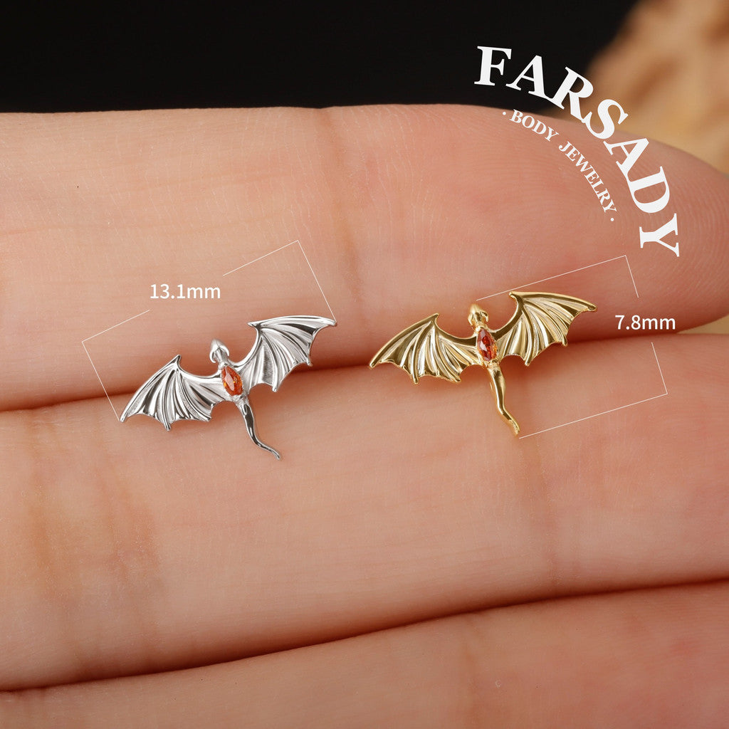 Flying Dragon Cartilage Threadless Stud