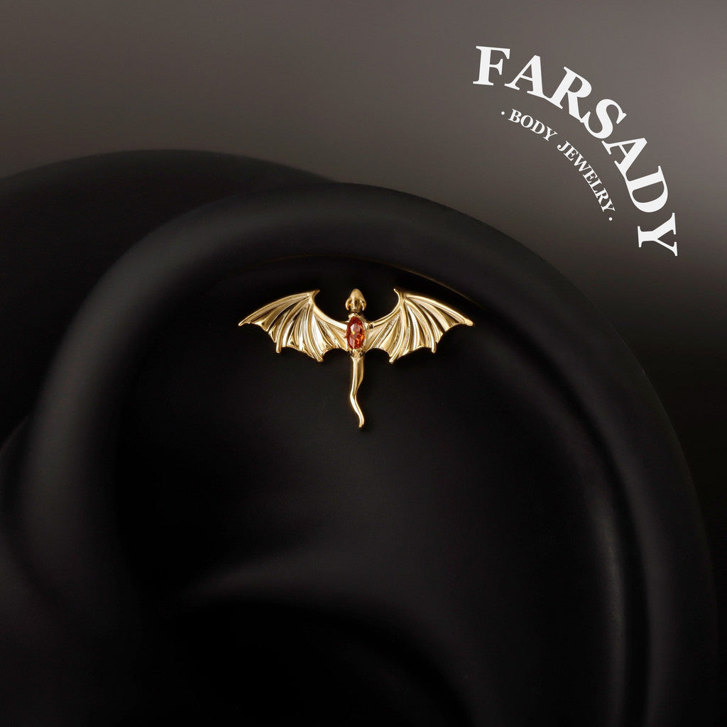 Flying Dragon Cartilage Threadless Stud