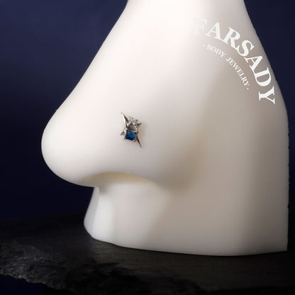 North Star Threadless Push In Helix Stud Earring