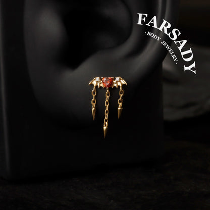 Bat Hidden Helix Piercing Earring