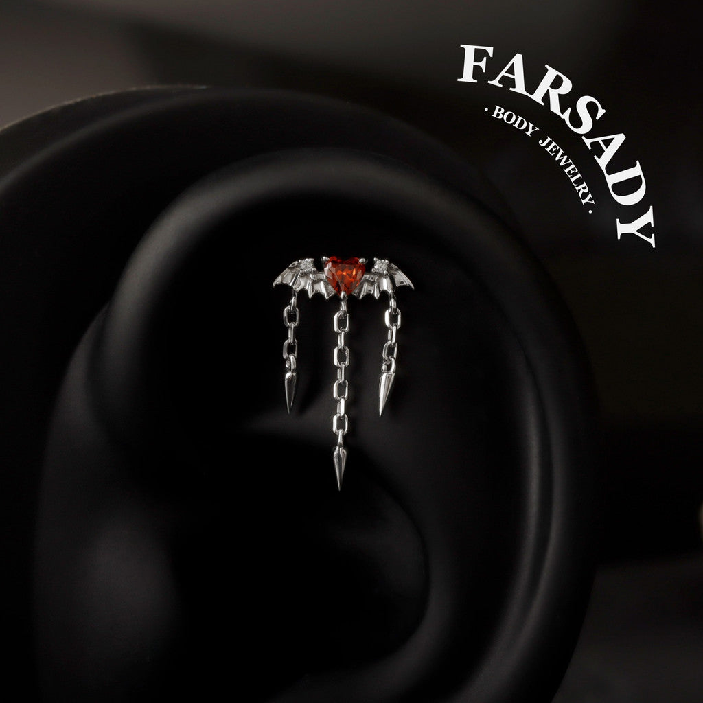 Bat Hidden Helix Piercing Earring