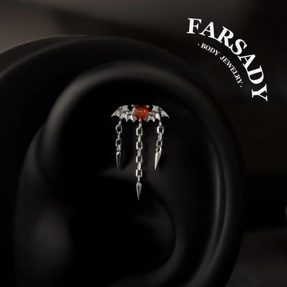 Bat Hidden Helix Piercing Earring
