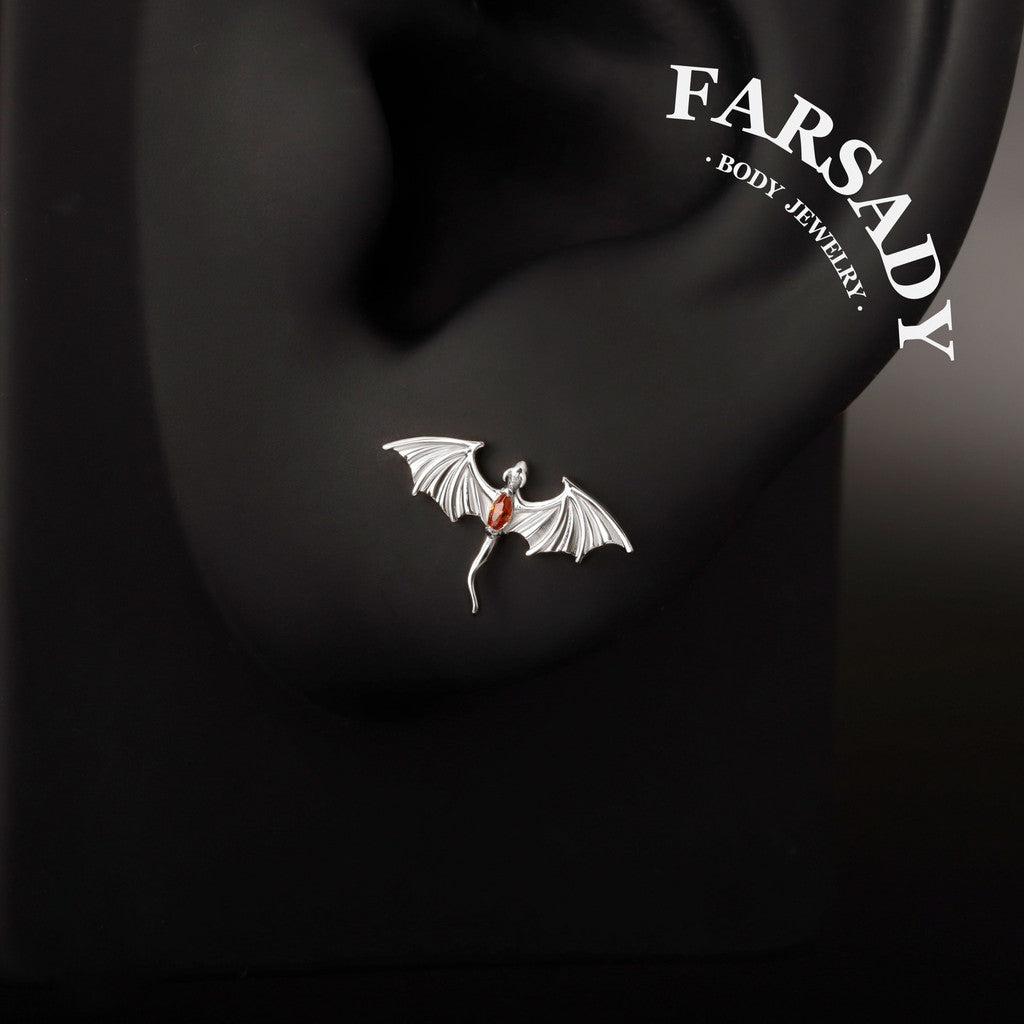 Flying Dragon Cartilage Threadless Stud