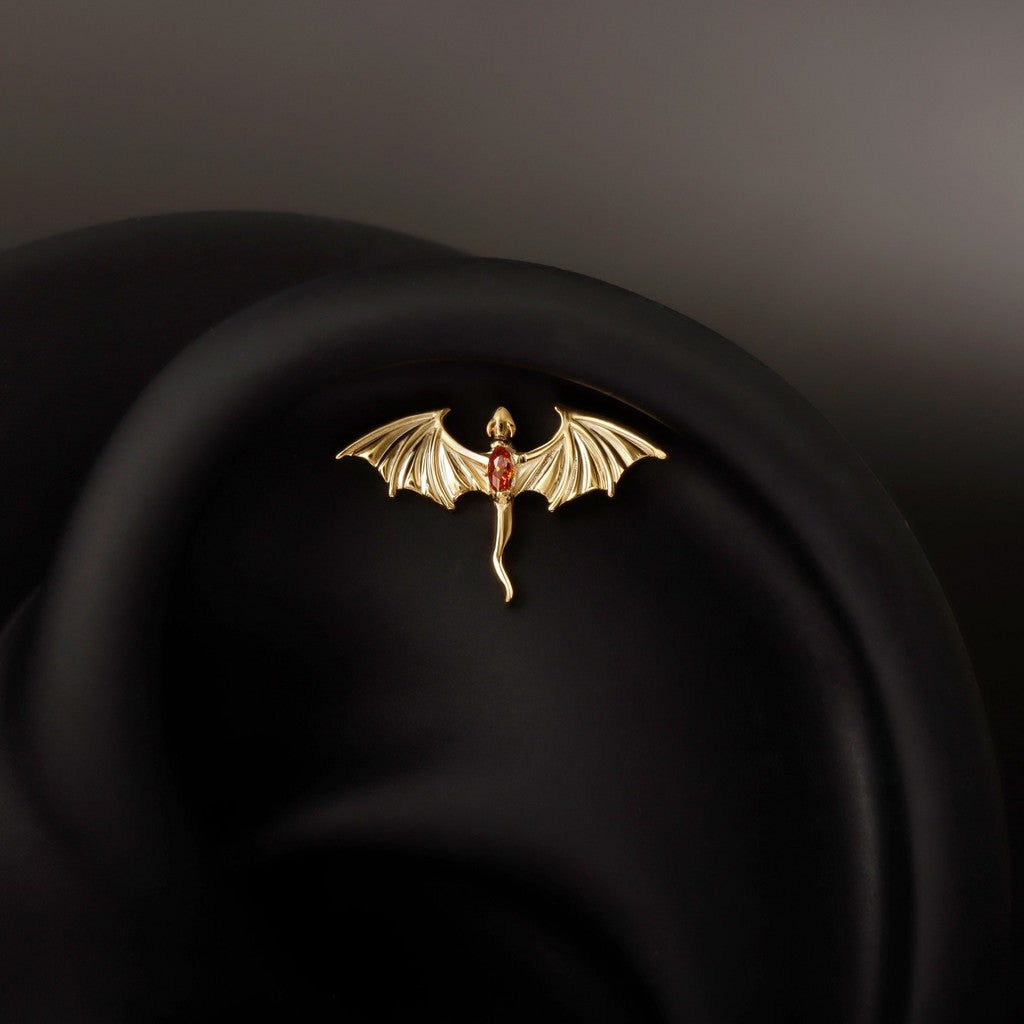 Flying Dragon Cartilage Threadless Stud
